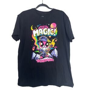 POP Men's XL Deadpool Making Magic Crew Neck Short Sleeve Graphic Print T-Shirt